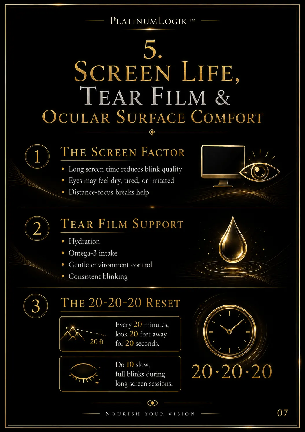 Screen comfort graphic page